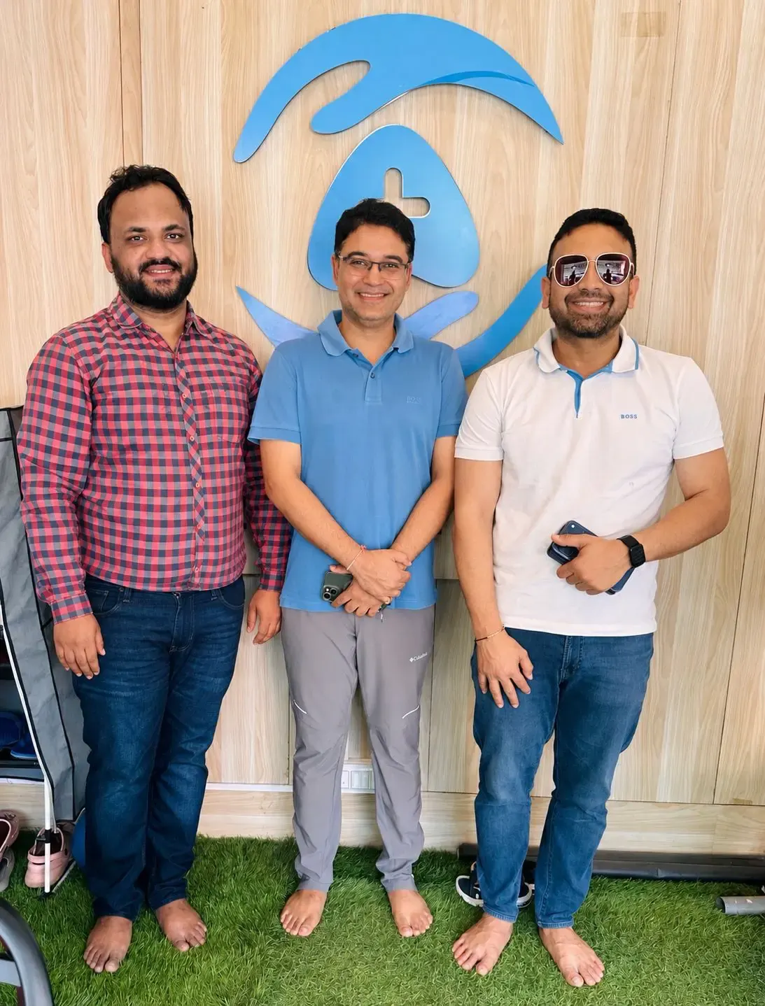 Mr Saumitra Shah and Mr Kunal Sarangi at the Aarav Healing Touch clinic