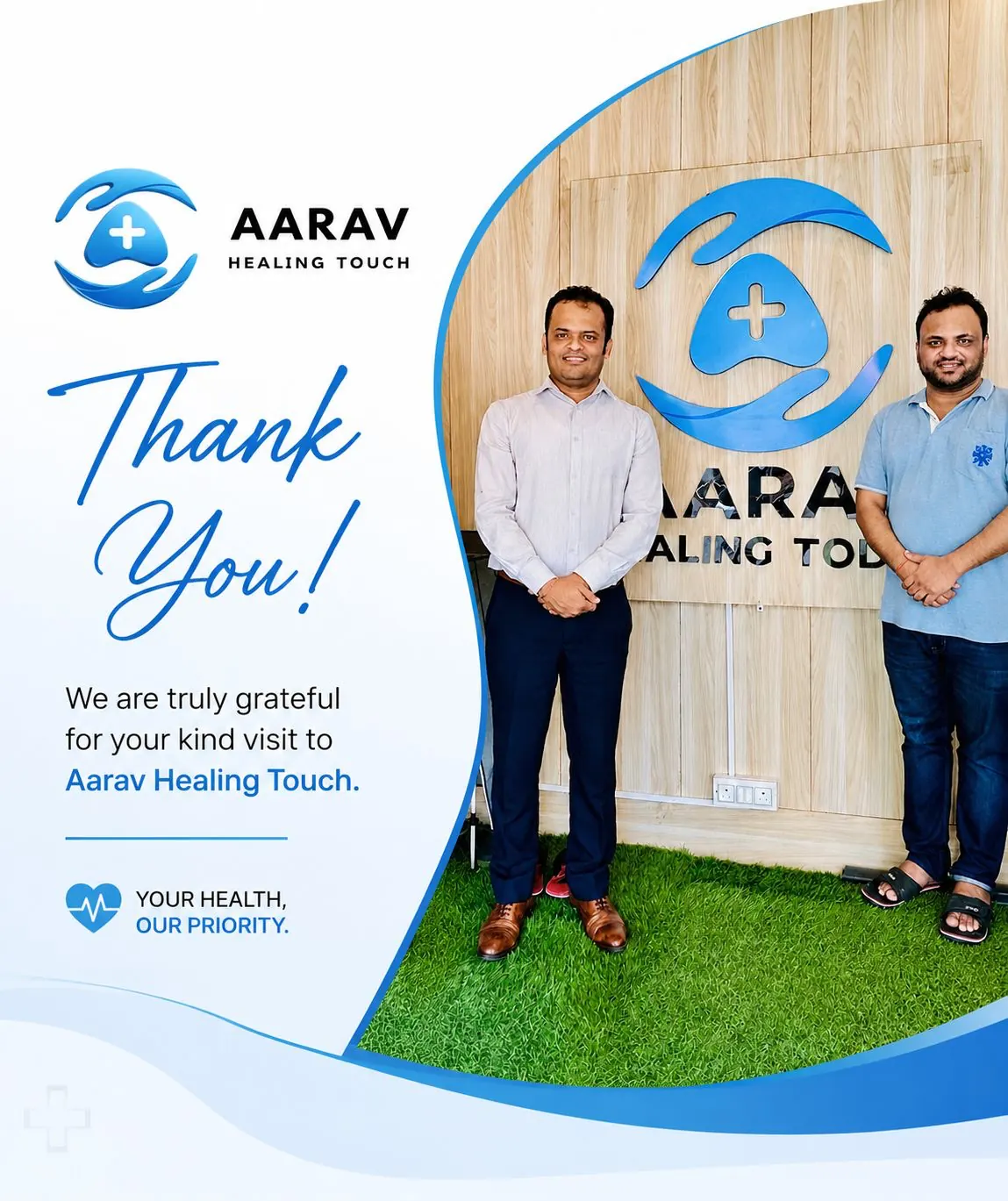 Mr Deepak P, Country Head of Cipla Pharmaceuticals, at Aarav Healing Touch